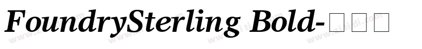 FoundrySterling Bold字体转换